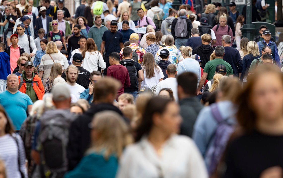Oslo 20230710.
Folkeliv langs Karl Johan i Oslo sentrum.
Foto: Geir Olsen / NTB Oslo 20230710.
Folkeliv langs Karl Johan i Oslo sentrum.
Foto: Geir Olsen / NTB