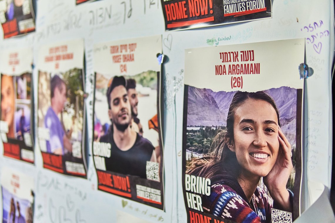 Billboards displayed photos of Tel Aviv,Israel-November 1st 2023- After a Hamas attack on Israel resulting in 1400+ dead and 240+ hostages, a campaign #BRINGTHEMHOME is shown on billboards and posters in Israel and across the world. Photo: Shutterstock by Yehuda Bergstein, Israel Billboards displayed photos of Tel Aviv,Israel-November 1st 2023- After a Hamas attack on Israel resulting in 1400+ dead and 240+ hostages, a campaign #BRINGTHEMHOME is shown on billboards and posters in Israel and across the world. Photo: Shutterstock by Yehuda Bergstein, Israel