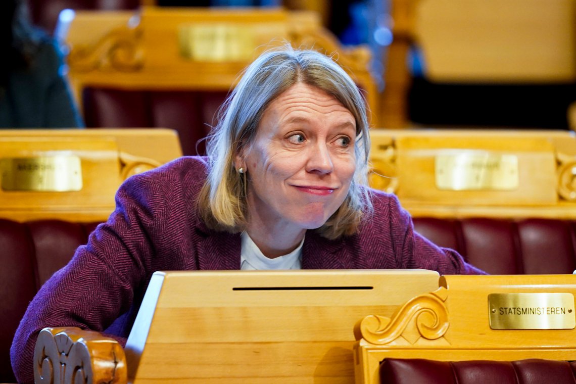 Oslo 20240110.
Anniken Huitfeldt ( A ) under stortingets spontane spørretime onsdag.
Foto: Terje Pedersen / NTB Oslo 20240110.
Anniken Huitfeldt ( A ) under stortingets spontane spørretime onsdag.
Foto: Terje Pedersen / NTB