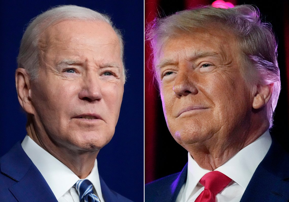 In this combination of photos, President Joe Biden speaks on Aug. 10, 2023, in Salt Lake City, left, and former President Donald Trump speaks on July 8, 2023, in Las Vegas. As the U.S. presidential campaign moves closer to a Donald Trump-Joe Biden rematch, China is watching uneasily.(AP Photo) In this combination of photos, President Joe Biden speaks on Aug. 10, 2023, in Salt Lake City, left, and former President Donald Trump speaks on July 8, 2023, in Las Vegas. As the U.S. presidential campaign moves closer to a Donald Trump-Joe Biden rematch, China is watching uneasily.(AP Photo)