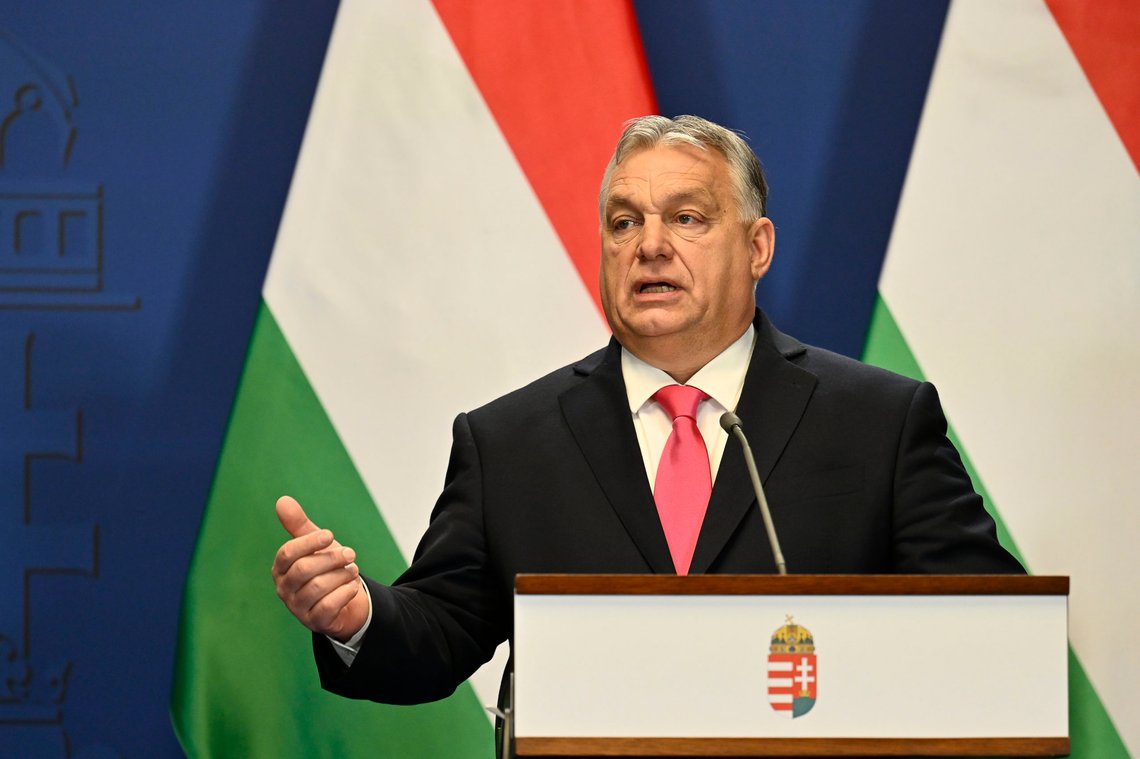 Ungarns statsminister Viktor Orban bekreftet onsdag at Ungarns regjering støtter Nato-søknaden fra Sverige. Foto: Denes Erdos / AP / NTB Ungarns statsminister Viktor Orban bekreftet onsdag at Ungarns regjering støtter Nato-søknaden fra Sverige. Foto: Denes Erdos / AP / NTB