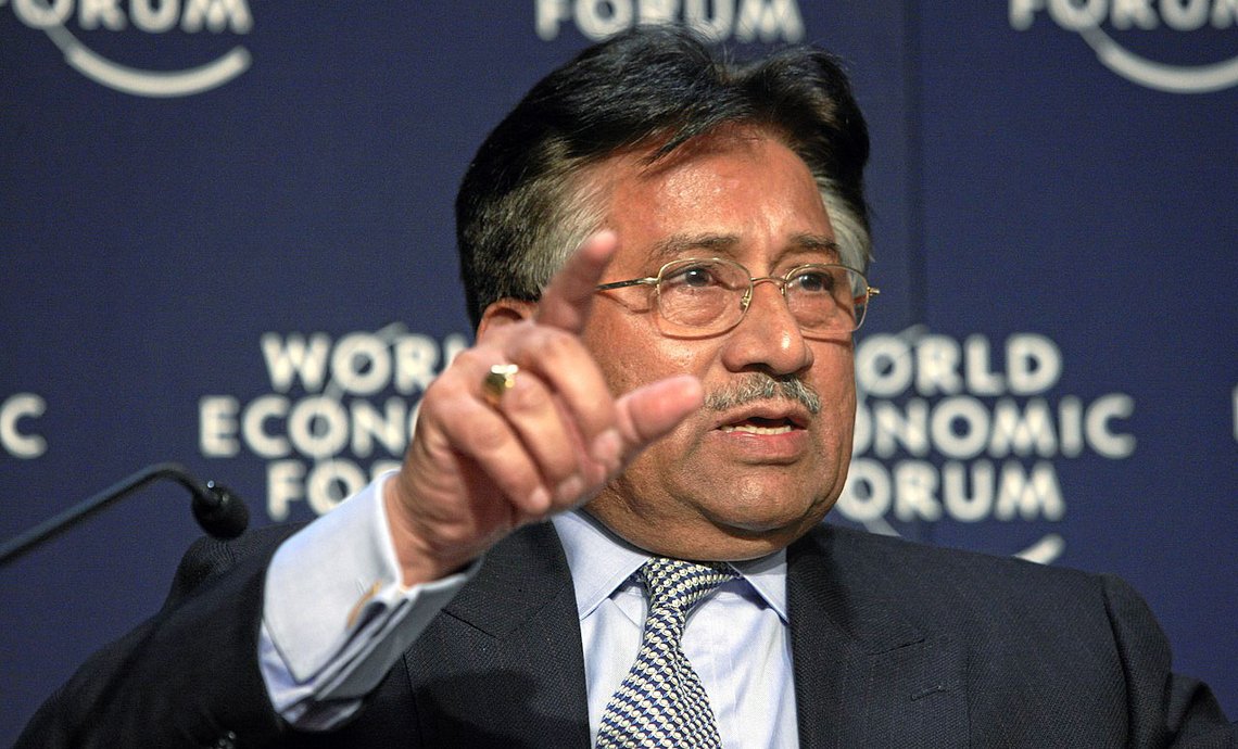 Pervez Musharraf døde 5. februar 2023. Han fungerte som president i Pakistan fra 2001 til 2008 efterat militæret overtok makten ved kupp i 1999. Foto: World Economic Forum, Wikimedia Commons CC BY-SA 2.0 DEED Pervez Musharraf døde 5. februar 2023. Han fungerte som president i Pakistan fra 2001 til 2008 efterat militæret overtok makten ved kupp i 1999. Foto: World Economic Forum, Wikimedia Commons CC BY-SA 2.0 DEED