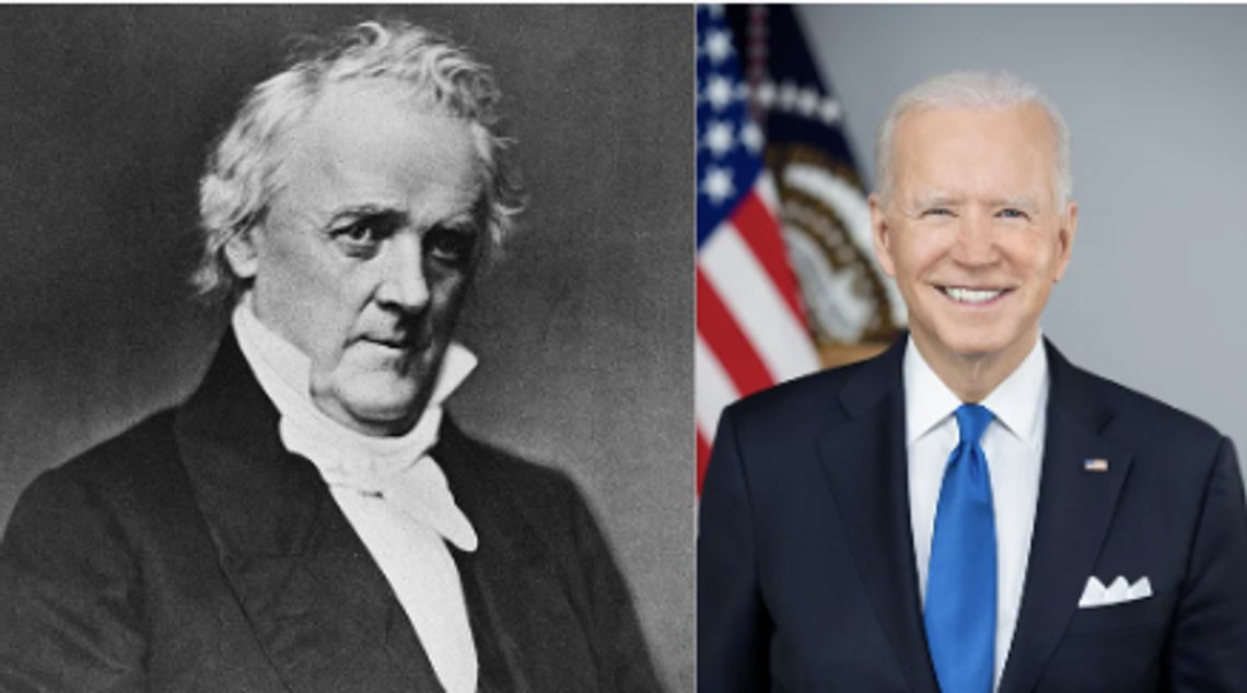 James Buchannan og Joe Biden, to svake presidenter. Den første førte USA ut i en borgerkrig. Biden kan klare noe enda verre. Foto: Det hvite hus James Buchannan og Joe Biden, to svake presidenter. Den første førte USA ut i en borgerkrig. Biden kan klare noe enda verre. Foto: Det hvite hus
