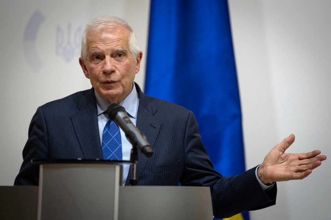 EUs utenrikssjef Josep Borrell fikk i går ikke med Ungarn på en felles uttalelse fra EU-landenee der Israel skulle oppfordres til ikke å gå inn i Rafah sør på Gazastripen. Foto: Efrem Lukatsky / AP / NTB EUs utenrikssjef Josep Borrell fikk i går ikke med Ungarn på en felles uttalelse fra EU-landenee der Israel skulle oppfordres til ikke å gå inn i Rafah sør på Gazastripen. Foto: Efrem Lukatsky / AP / NTB