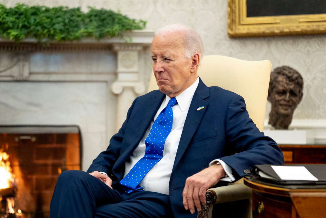 FILE - President Joe Biden sits in the Oval Office of the White House, Friday, Feb. 9, 2024, in Washington. Biden's team hopes it has found an unlikely opportunity to go on offense, and perhaps to unite an anxious Democratic Party, following the release of a special prosecutor's report on Thursday, Feb. 8, that cleared Biden of criminal charges, despite finding evidence that the president willfully retained and shared highly classified information as a private citizen. The counsel made repeated negative references to the 81-year-old president's age and memory that echo broader concerns raised by voters in both parties. (AP Photo/Andrew Harnik, File) FILE - President Joe Biden sits in the Oval Office of the White House, Friday, Feb. 9, 2024, in Washington. Biden's team hopes it has found an unlikely opportunity to go on offense, and perhaps to unite an anxious Democratic Party, following the release of a special prosecutor's report on Thursday, Feb. 8, that cleared Biden of criminal charges, despite finding evidence that the president willfully retained and shared highly classified information as a private citizen. The counsel made repeated negative references to the 81-year-old president's age and memory that echo broader concerns raised by voters in both parties. (AP Photo/Andrew Harnik, File)