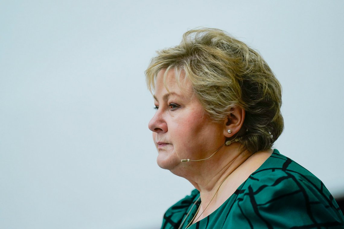 Oslo 20240126.
Høyre-leder Erna Solberg innleder på Oslo Høyres årsmøte.
Foto: Fredrik Varfjell / NTB Oslo 20240126.
Høyre-leder Erna Solberg innleder på Oslo Høyres årsmøte.
Foto: Fredrik Varfjell / NTB