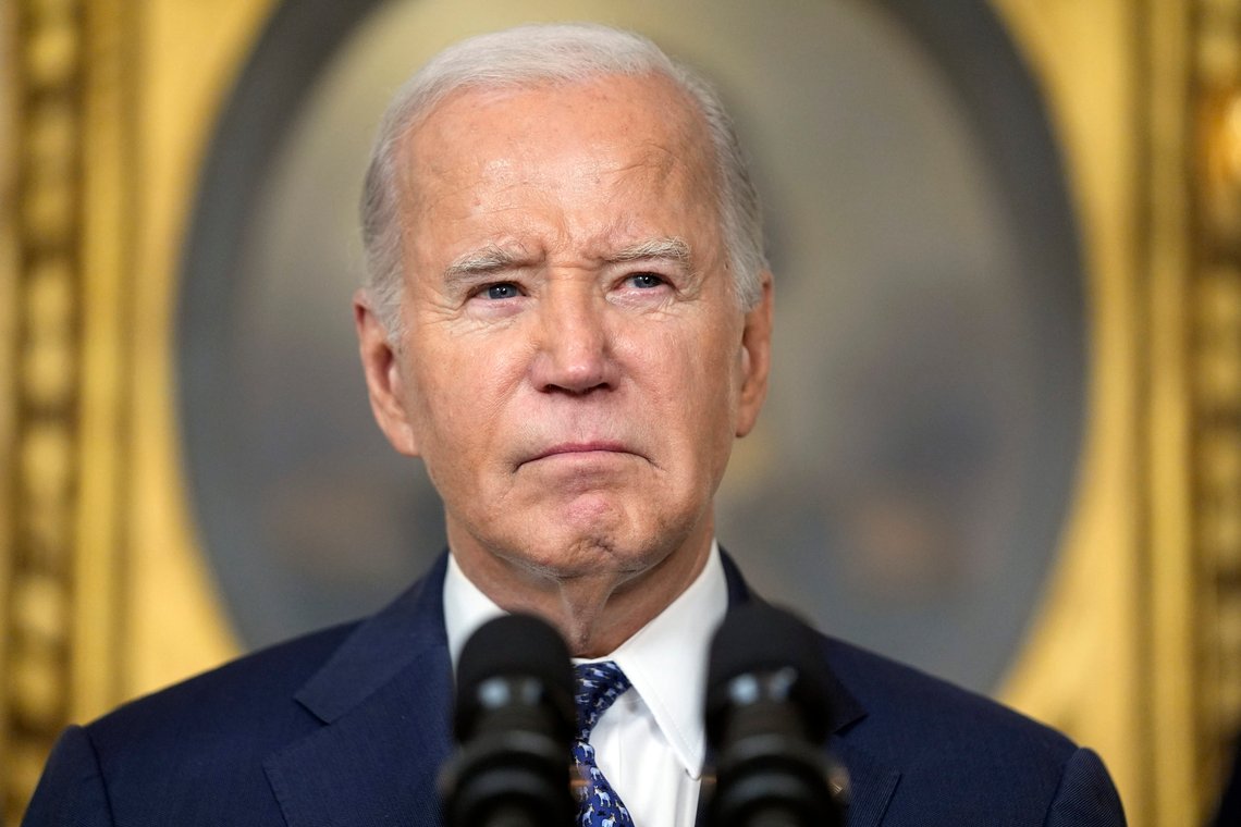 President Joe Biden speaks in the Diplomatic Reception Room of the White House, Thursday, Feb. 8, 2024, in Washington. (AP Photo/Evan Vucci) President Joe Biden speaks in the Diplomatic Reception Room of the White House, Thursday, Feb. 8, 2024, in Washington. (AP Photo/Evan Vucci)