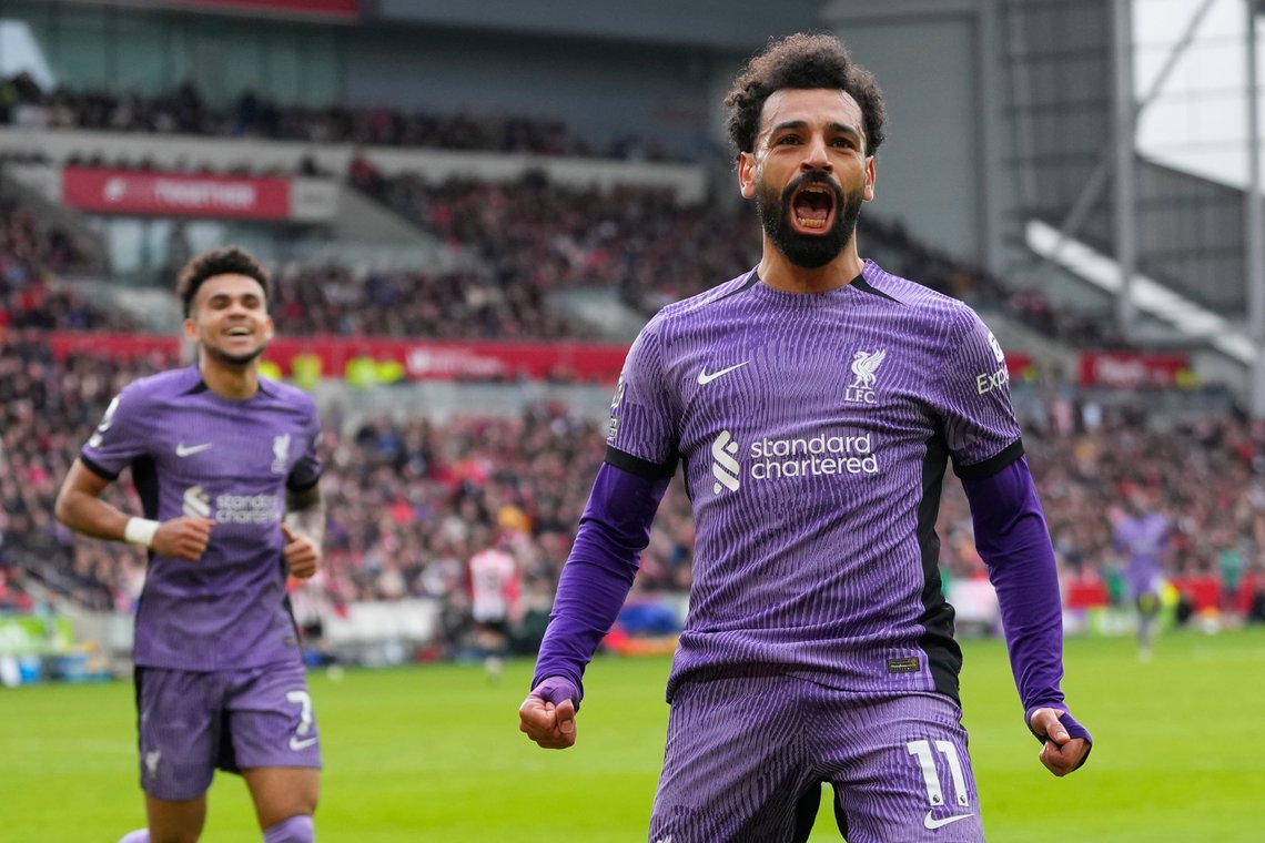 Mohamed Salah er tilbake fra skade og leverte både mål og målgivende. Foto: Kirsty Wigglesworth / AP / NTB Mohamed Salah er tilbake fra skade og leverte både mål og målgivende. Foto: Kirsty Wigglesworth / AP / NTB