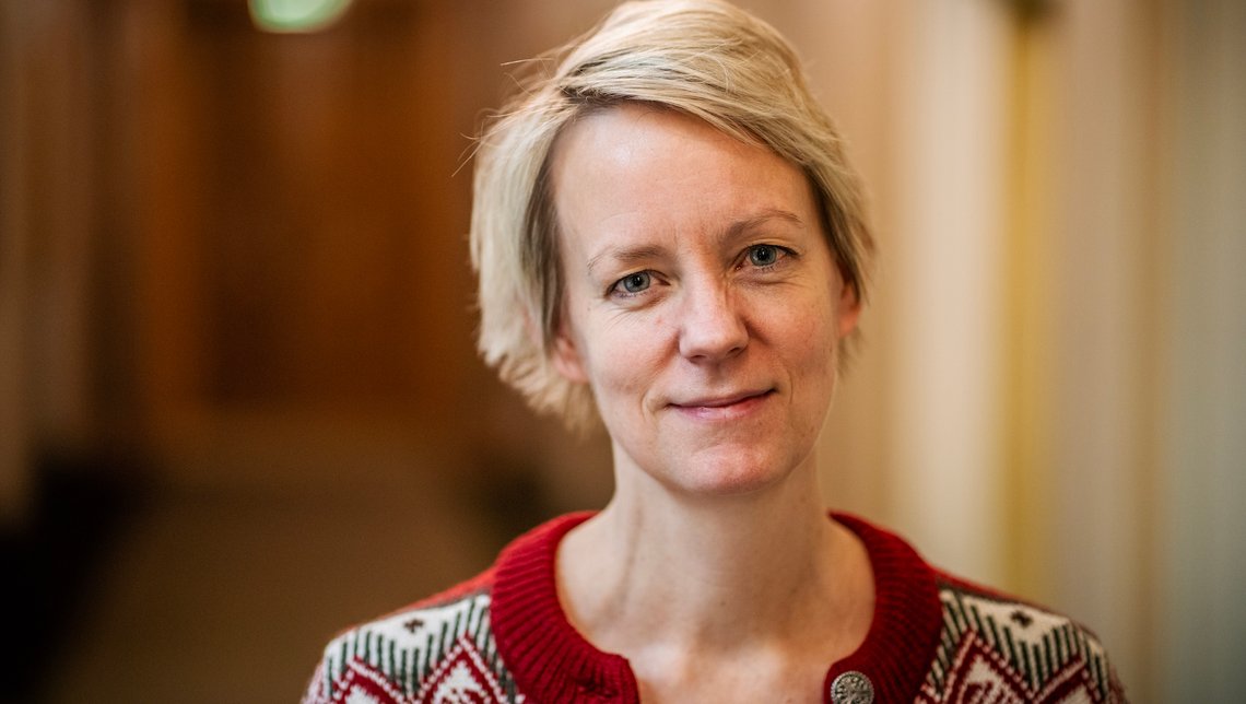 Oslo 20240131.
Stortingsrepresentant Ingrid Fiskaa (SV) i vandrehallen etter den muntlige spørretimen i Stortinget.
Foto: Ole Berg-Rusten / NTB Oslo 20240131.
Stortingsrepresentant Ingrid Fiskaa (SV) i vandrehallen etter den muntlige spørretimen i Stortinget.
Foto: Ole Berg-Rusten / NTB