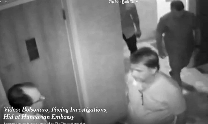 Overvåkningsbilder viser at Bolsonaro var i Ungarns ambassade i Brasilia