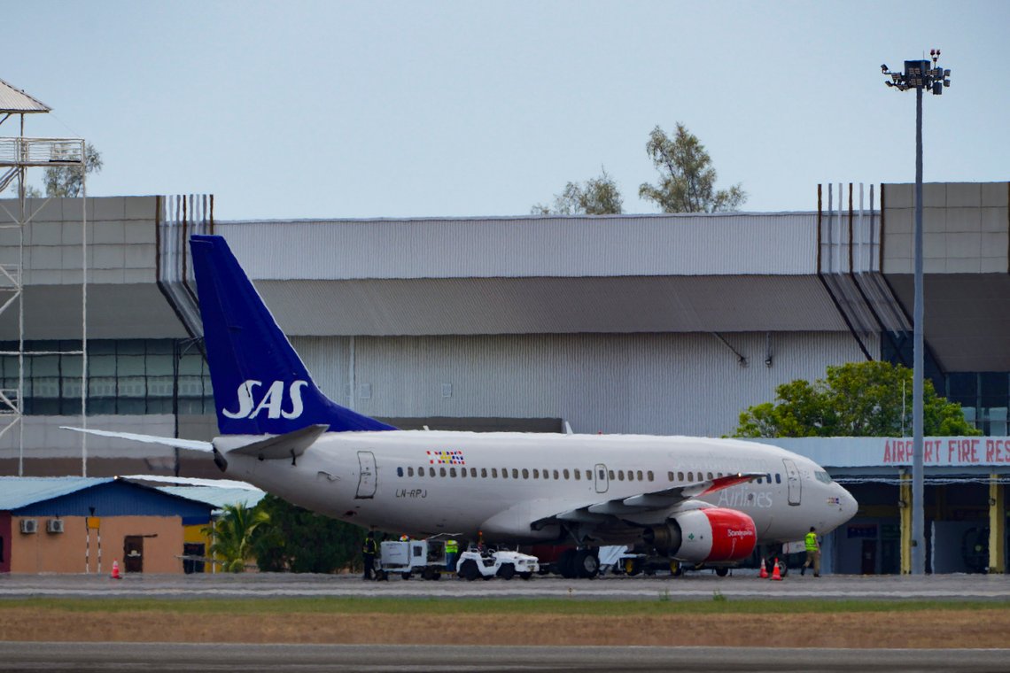 A Scandinavian Airlines medevac plane arrives at Langkawi, where the Norwegian king is being treated for an infection, in Malaysia, Friday, March 1, 2024. King Harald V, Europe's oldest monarch at 87, was hospitalized after he fell ill during a vacation, the royal palace in Oslo announced Tuesday. (AP Photo/Vincent Thian) A Scandinavian Airlines medevac plane arrives at Langkawi, where the Norwegian king is being treated for an infection, in Malaysia, Friday, March 1, 2024. King Harald V, Europe's oldest monarch at 87, was hospitalized after he fell ill during a vacation, the royal palace in Oslo announced Tuesday. (AP Photo/Vincent Thian)