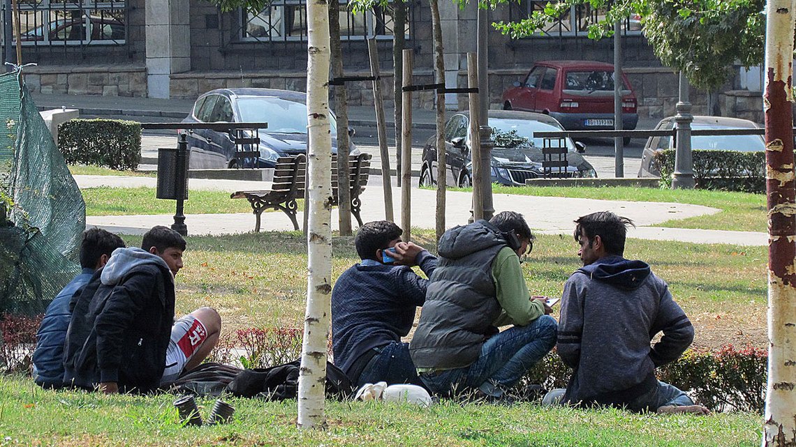 Migranter i en park i Beograd. Illustrasjonsfoto: Gmihail, Wikimedia Commons CC BY-SA 3.0 RS DEED Migranter i en park i Beograd. Illustrasjonsfoto: Gmihail, Wikimedia Commons CC BY-SA 3.0 RS DEED