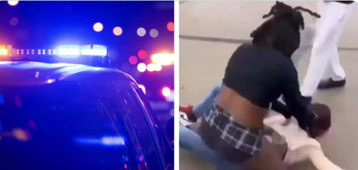 Volden i USA blir stadig mer brutal. En ung jente får kanskje hodet knust i asfalten av en angripende jente på 15 år. Stillbilde Twitter/ Post Millennial Volden i USA blir stadig mer brutal. En ung jente får kanskje hodet knust i asfalten av en angripende jente på 15 år. Stillbilde Twitter/ Post Millennial