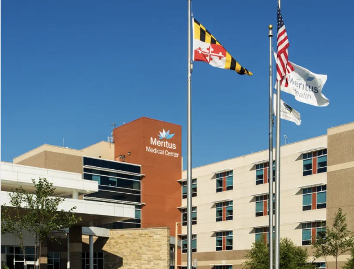 Meritus Medical Center i Maryland. Foto: Meritus Health Meritus Medical Center i Maryland. Foto: Meritus Health