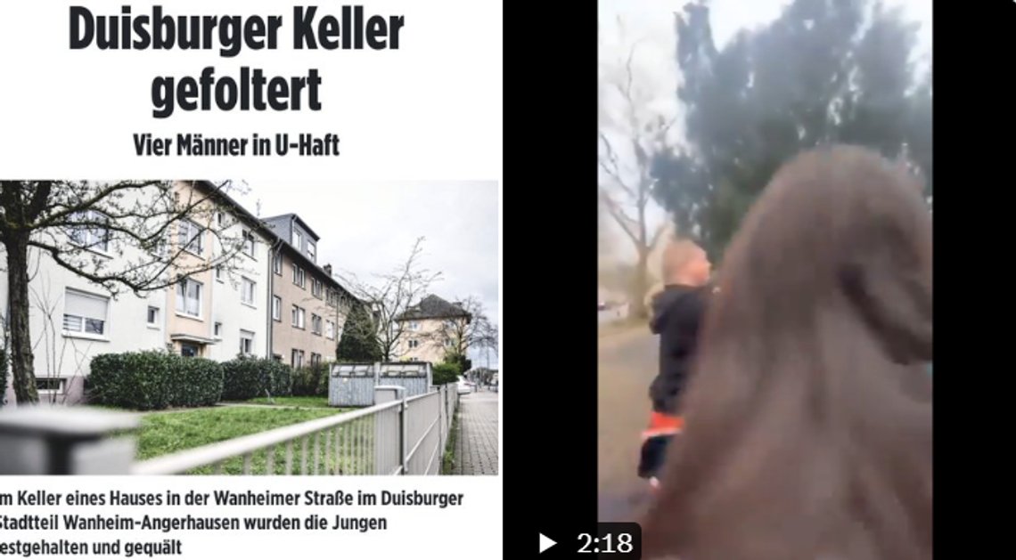 På to dager har den tyske byen Duisburg opplevd to grove voldsepisoder. Stillbilde X/ Doktor Dementi På to dager har den tyske byen Duisburg opplevd to grove voldsepisoder. Stillbilde X/ Doktor Dementi