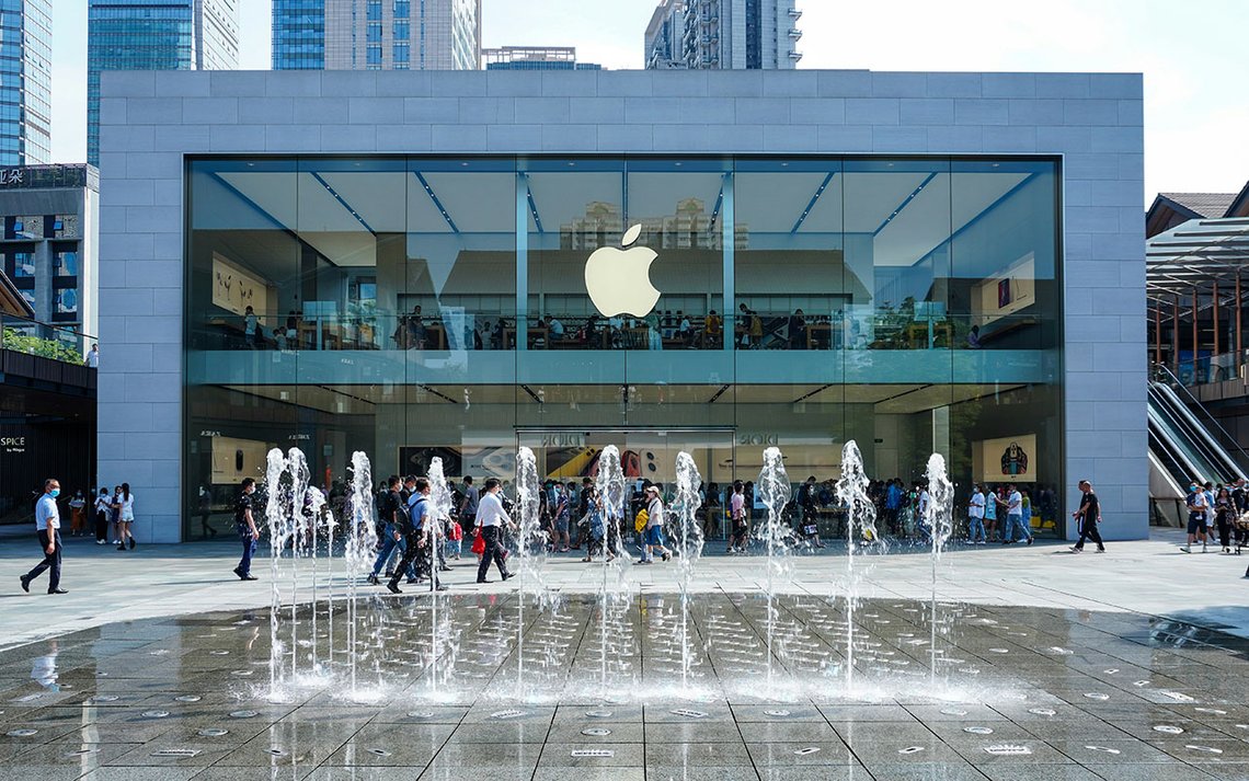 Apples bygg i Chengdu, Kina. Foto: Chris Nagahama, Unsplash Apples bygg i Chengdu, Kina. Foto: Chris Nagahama, Unsplash