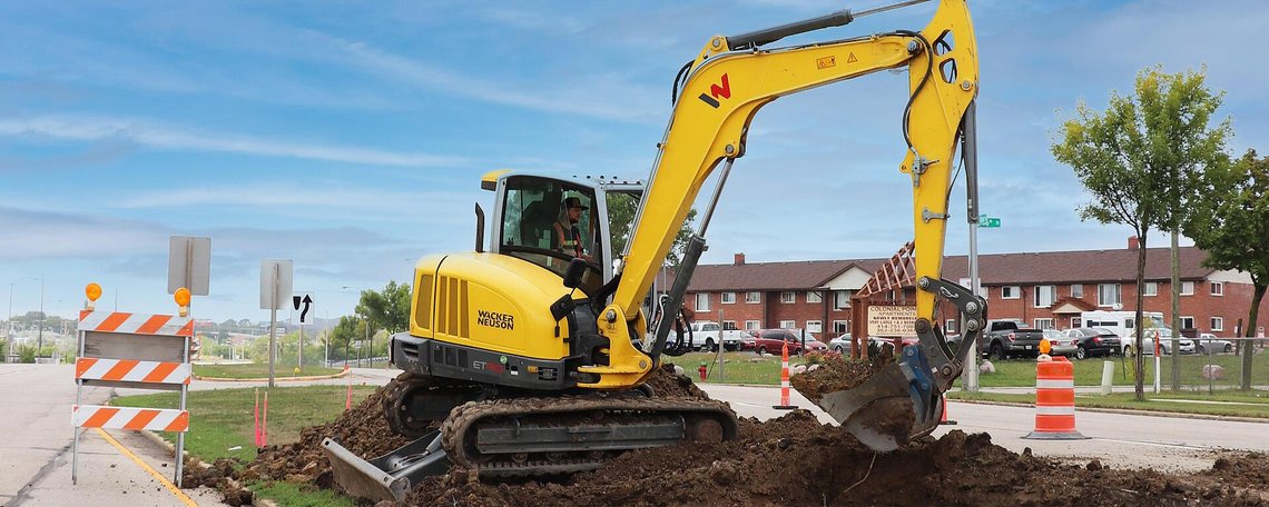 Batteridrevne gravemaskiner som denne A-ET90 kunne ikke redde Agder Gruppen fra en kostbar konkurs. Foto: Wacker Neuson/ reklamefoto Batteridrevne gravemaskiner som denne A-ET90 kunne ikke redde Agder Gruppen fra en kostbar konkurs. Foto: Wacker Neuson/ reklamefoto