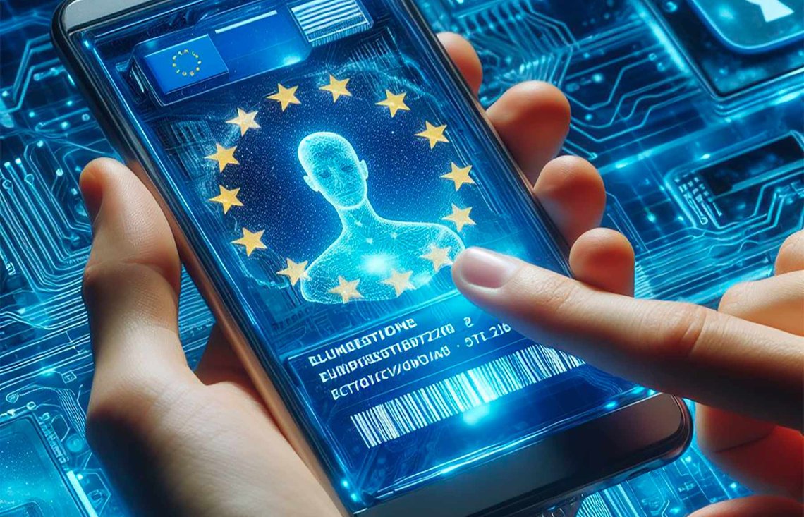 Digital ID fra EU. (Illustrasjon: DALL-E 3) Digital ID fra EU