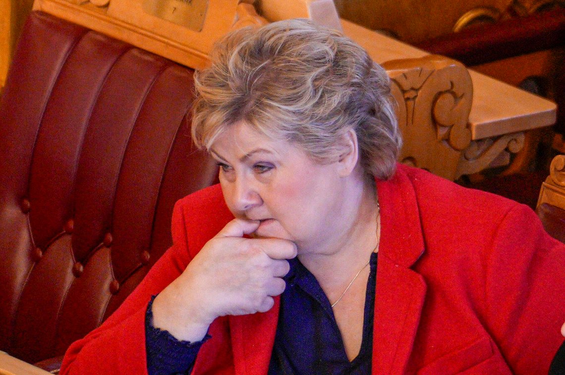 Høyreleder Erna Solberg er tatt i valgløgn.
Foto: Javad Parsa / NTB Høyreleder Erna Solberg er tatt i valgløgn.
Foto: Javad Parsa / NTB