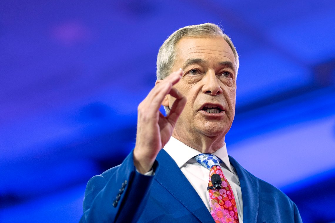 Nigel Farage, former leader of the Brexit Party, speaks during the Conservative Political Action Conference, CPAC 2024, at the National Harbor, in Oxon Hill, Md., Friday, Feb. 23, 2024. (AP Photo/(AP Photo/Alex Brandon) Nigel Farage, former leader of the Brexit Party, speaks during the Conservative Political Action Conference, CPAC 2024, at the National Harbor, in Oxon Hill, Md., Friday, Feb. 23, 2024. (AP Photo/(AP Photo/Alex Brandon)