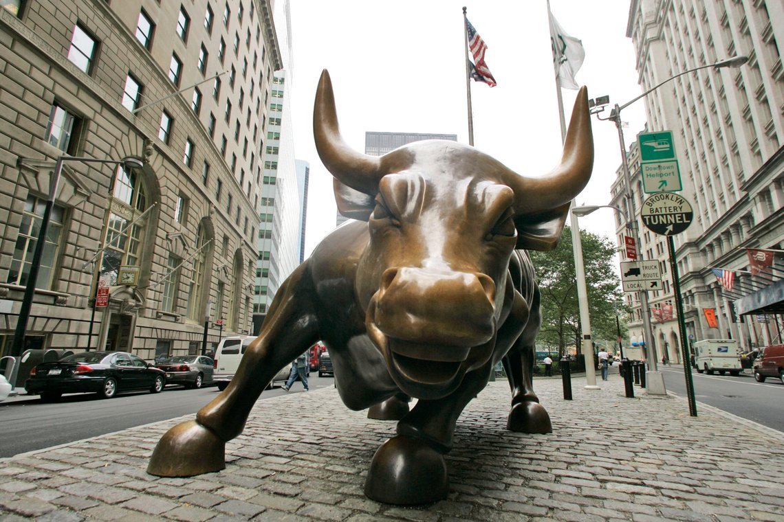 FILE- This Oct. 18, 2008 file photo shows the Charging Bull sculpture in New York City's Financial District. The S&P 500 is now in what Wall Street refers to as a bull market, meaning the index has risen 20% or more from its most recent low. (AP Photo/Mary Altaffer, File) FILE- This Oct. 18, 2008 file photo shows the Charging Bull sculpture in New York City's Financial District. The S&P 500 is now in what Wall Street refers to as a bull market, meaning the index has risen 20% or more from its most recent low. (AP Photo/Mary Altaffer, File)