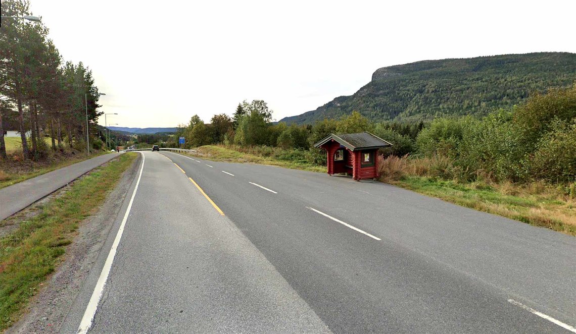 Busstopp ved FV 287, Nedre Eggedal