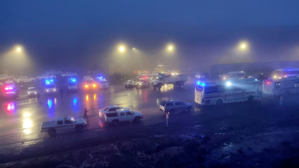 In this photo provided by Moj News Agency, rescue teams' vehicles are seen near the site of the incident of the helicopter carrying Iranian President Ebrahim Raisi in Varzaghan in northwestern Iran, Sunday, May 19, 2024. A helicopter carrying President Raisi, the country's foreign minister and other officials apparently crashed in the mountainous northwest reaches of Iran on Sunday, sparking a massive rescue operation in a fog-shrouded forest as the public was urged to pray. (Azin Haghighi, Moj News Agency via AP) In this photo provided by Moj News Agency, rescue teams' vehicles are seen near the site of the incident of the helicopter carrying Iranian President Ebrahim Raisi in Varzaghan in northwestern Iran, Sunday, May 19, 2024. A helicopter carrying President Raisi, the country's foreign minister and other officials apparently crashed in the mountainous northwest reaches of Iran on Sunday, sparking a massive rescue operation in a fog-shrouded forest as the public was urged to pray. (Azin Haghighi, Moj News Agency via AP)