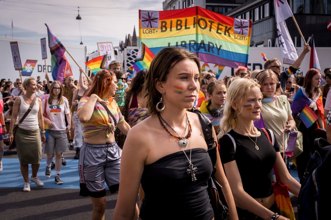 Copenhagen Pride parade går gennem byen som afslutningen på Copenhagen Pride Week i København lørdag den 19. august 2023.. (Foto: Emil Nicolai Helms/Ritzau Scanpix) Copenhagen Pride parade går gennem byen som afslutningen på Copenhagen Pride Week i København lørdag den 19. august 2023.. (Foto: Emil Nicolai Helms/Ritzau Scanpix)