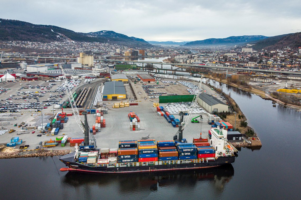 Drammen havn.
Foto: Heiko Junge / NTB Drammen havn.
Foto: Heiko Junge / NTB