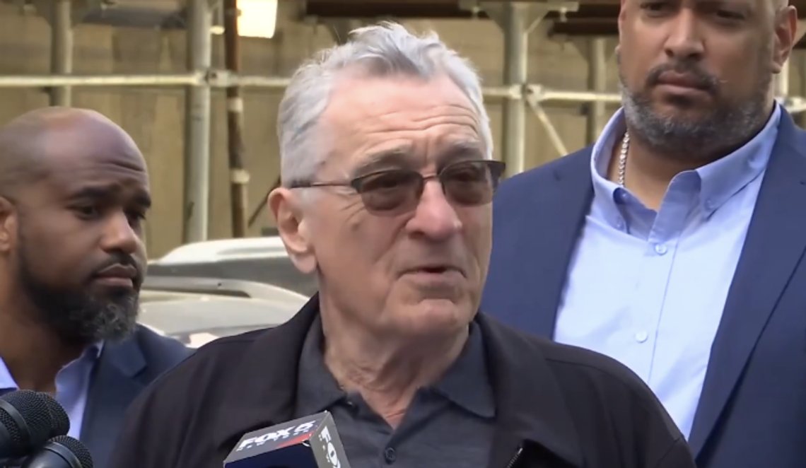 Skuespilleren Robert De Niro frykter Trump skal bli diktator for livet. Stillbilde video Skuespilleren Robert De Niro frykter Trump skal bli diktator for livet. Stillbilde video