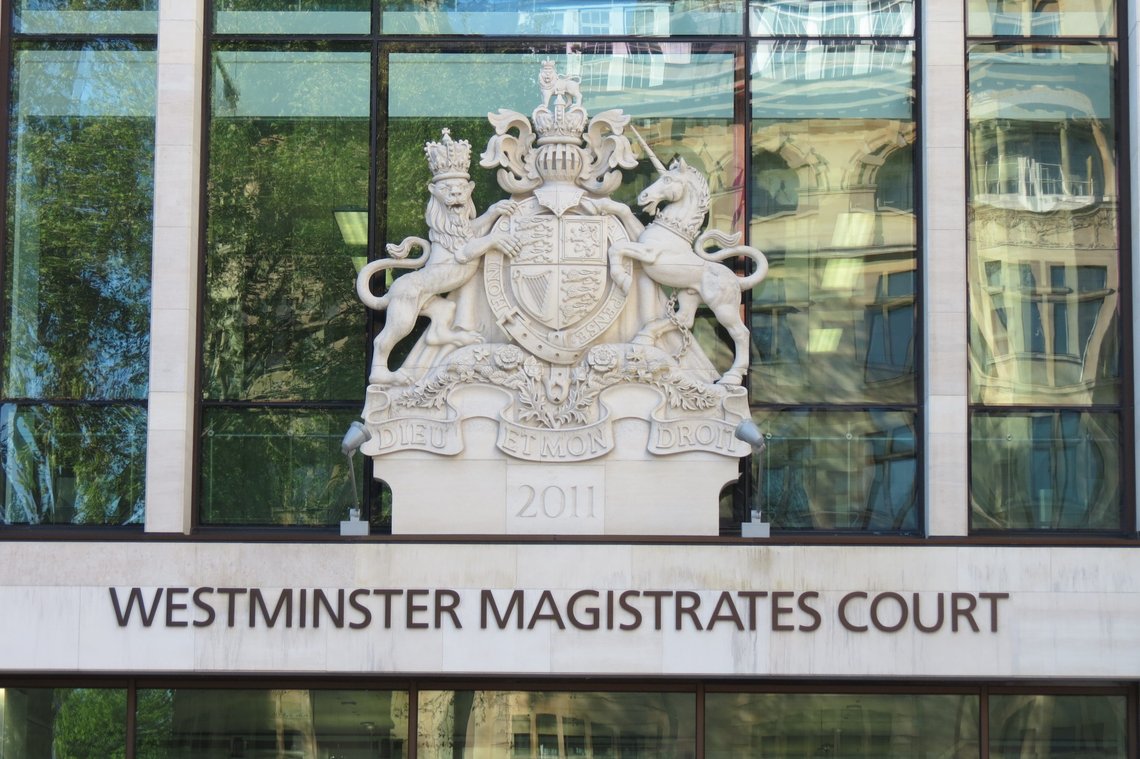 Westminister Magistrates Court i London. Foto: GrimsbyT/ CC BY-SA 3.0/ Wikimedia Westminister Magistrates Court i London. Foto: GrimsbyT/ CC BY-SA 3.0/ Wikimedia