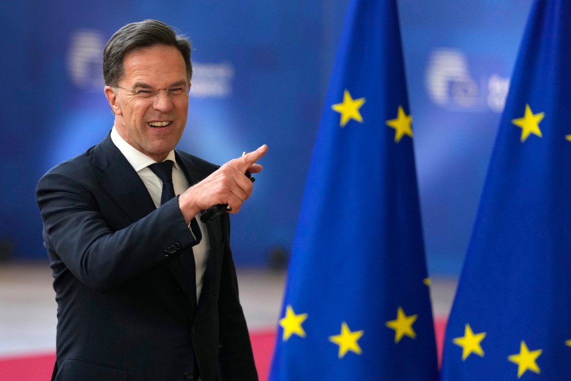 Er dette en general som kan lede oss til seier i en tredje verdenskrig? Noen tviler. Onsdag ble det klart Nederlands avtroppende statsminister Mark Rutte tar over som generalsekretær i Nato. Foto: Virginia Mayo / AP / NTB Er dette en general som kan lede oss til seier i en tredje verdenskrig? Noen tviler. Onsdag ble det klart Nederlands avtroppende statsminister Mark Rutte tar over som generalsekretær i Nato. Foto: Virginia Mayo / AP / NTB
