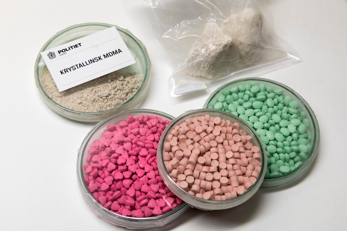 MDMA er virkestoffet i partydopet ecstasy.
Foto: Gorm Kallestad / NTB MDMA er virkestoffet i partydopet ecstasy.
Foto: Gorm Kallestad / NTB