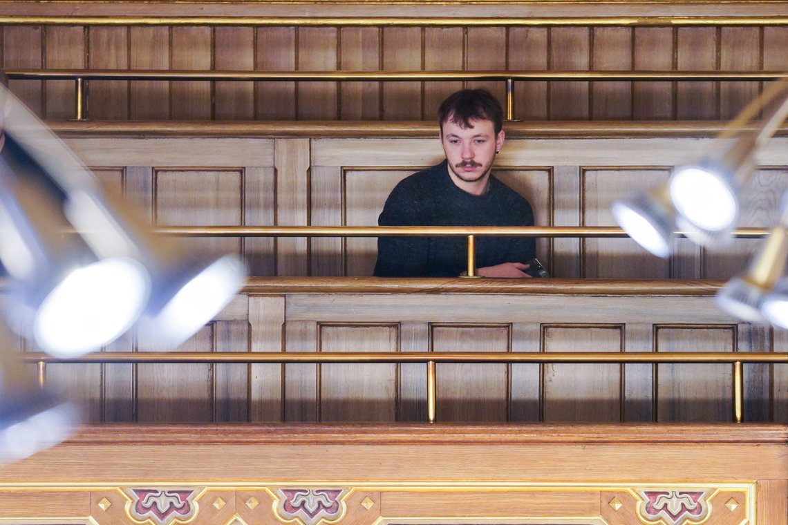 Leder i Natur og ungdom Gytis Blaževičius på galleriet under spørretimen i Stortinget-
Foto: Terje Bendiksby / NTB Leder i Natur og ungdom Gytis Blaževičius på galleriet under spørretimen i Stortinget-
Foto: Terje Bendiksby / NTB