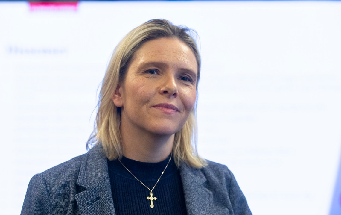 Sylvi Listhaug har slett ikke sluttet å bruke sitt kjære kors.
Foto: Terje Bendiksby / NTB Sylvi Listhaug har slett ikke sluttet å bruke sitt kjære kors.
Foto: Terje Bendiksby / NTB