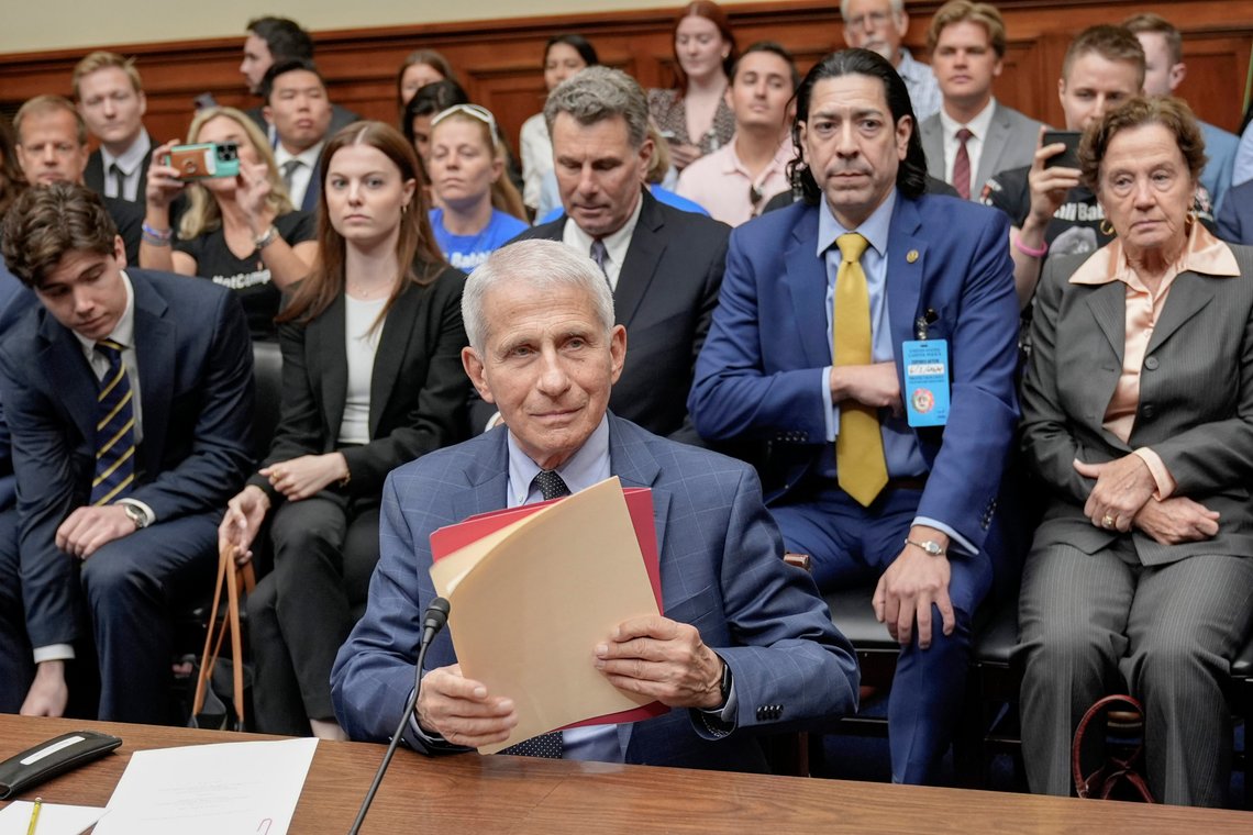 Dr. Anthony Fauci, former Director of the National Institute of Allergy and Infectious Diseases, center, arrives for a House Select Subcommittee on the Coronavirus pandemic at Capitol Hill, Monday, June 3, 2024, in Washington. (AP Photo/Mariam Zuhaib) Dr. Anthony Fauci, former Director of the National Institute of Allergy and Infectious Diseases, center, arrives for a House Select Subcommittee on the Coronavirus pandemic at Capitol Hill, Monday, June 3, 2024, in Washington. (AP Photo/Mariam Zuhaib)