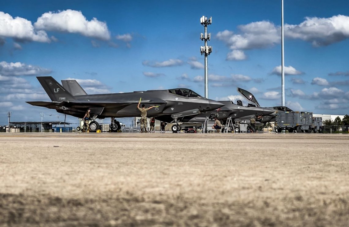San Antonio, Texas, Oct. 17, 2023: F-35 Stealth Fighter Operations. Photo: Shutterstock by Brian G. Rhodes. San Antonio, Texas, Oct. 17, 2023: F-35 Stealth Fighter Operations. Photo: Shutterstock by Brian G. Rhodes.