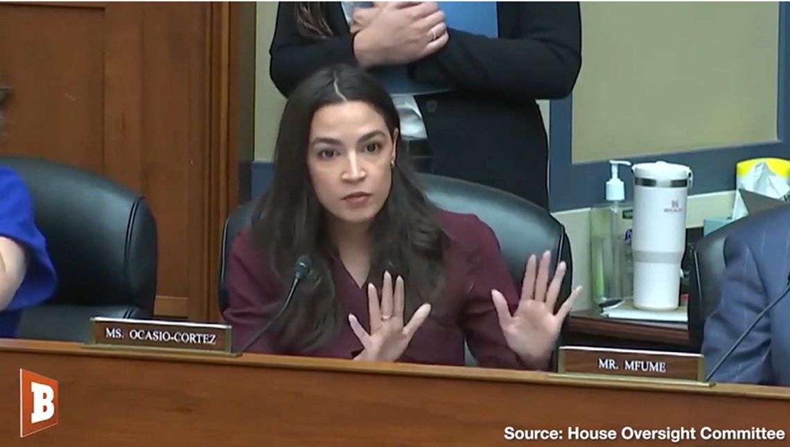 Alexandria Ocasio-Cortez (D). Stillbilde video/ Breitbart Alexandria Ocasio-Cortez (D). Stillbilde video/ Breitbart