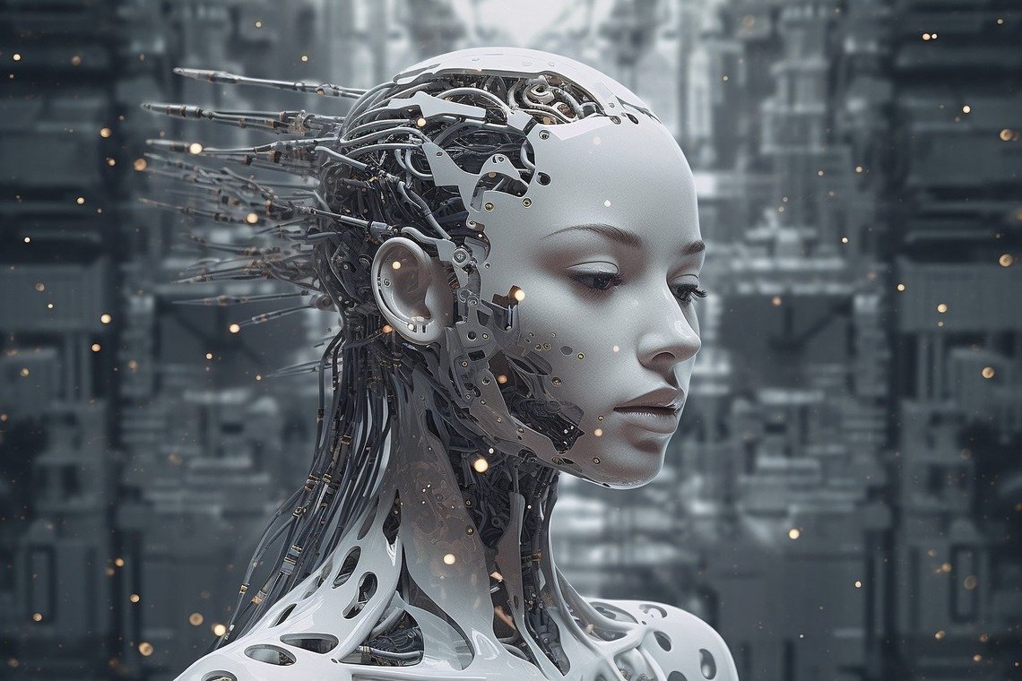 Bilde av kunstig intelligens, skapt ved hjelp av kunstig intelligens. Fra Pixabay. Bilde av kunstig intelligens, skapt ved hjelp av kunstig intelligens. Fra Pixabay.