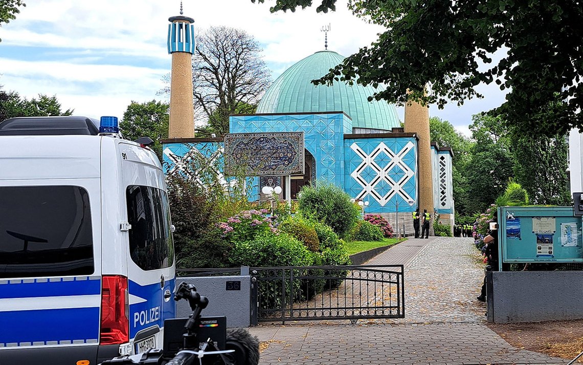 Der Blauen Moschee, Hamburg. Foto: Bildforyou7, Wikimedia Commons CC BY-SA 4.0 Der Blauen Moschee, Hamburg. Foto: Bildforyou7, Wikimedia Commons CC BY-SA 4.0