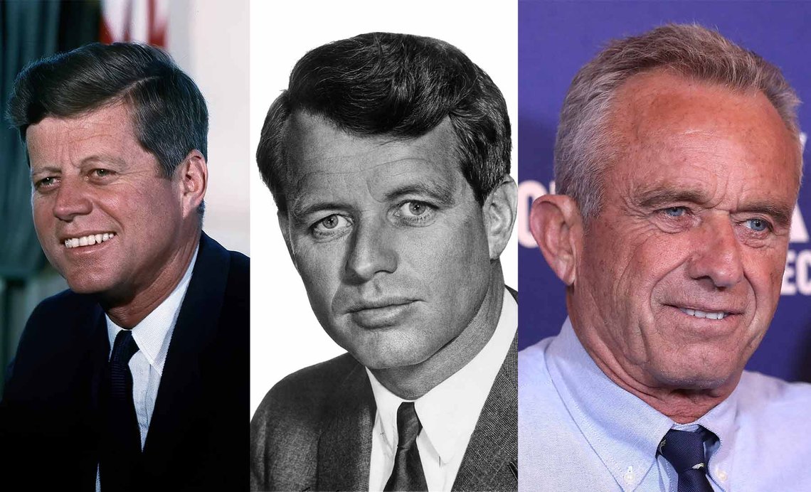 Onkelen John F. Kennedy t.v. og faren, Robert F. Kennedy Sr. ble begge skutt og drept i politiske attentater på 1960-tallet. Likevel ble Robert F. Kennedy Jr. frem til 13. juli nektet eget sikkerhetsteam som presidentkandidat. (Foto: Wikimedia) Onkelen John F. Kennedy t.v. og faren, Robert F. Kennedy Sr. ble begge skutt og drept i politiske attentater på 1960-tallet. Likevel ble Robert F. Kennedy Jr. frem til 13. juli nektet eget sikkerhetsteam som presidentkandidat. (Foto: Wikimedia)
