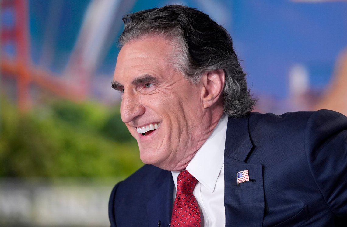 FILE - North Dakota Gov. Doug Burgum, is interviewed on FOX News Sunday, anchored by Shannon Bream, June 16, 2024, in Washington. (AP Photo/Jacquelyn Martin, File) FILE - North Dakota Gov. Doug Burgum, is interviewed on FOX News Sunday, anchored by Shannon Bream, June 16, 2024, in Washington. (AP Photo/Jacquelyn Martin, File)