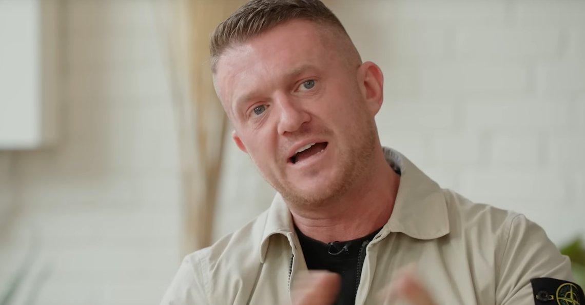 Tommy Robinson organiserer en stor demonstrasjon i London den 27. juli. Her fra intervjuet med Jordan Peterson og hans kone Tammy Peterson. Tommy Robinson organiserer en stor demonstrasjon i London den 27. juli. Her fra intervjuet med Jordan Peterson og hans kone Tammy Peterson.