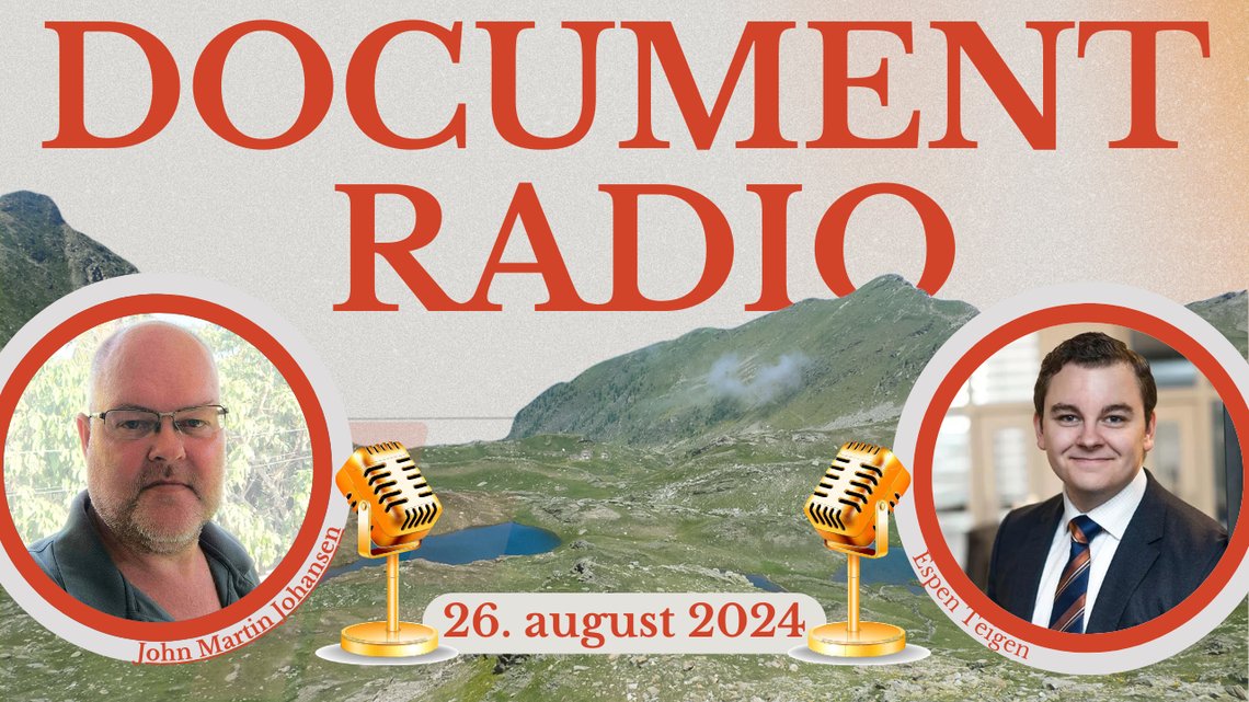 Mandag 26. august: John Martin Johansen og Espen Teigen diskuterer aktuelle saker i nyhetsbildet. Mandag 26. august: John Martin Johansen og Espen Teigen diskuterer aktuelle saker i nyhetsbildet.