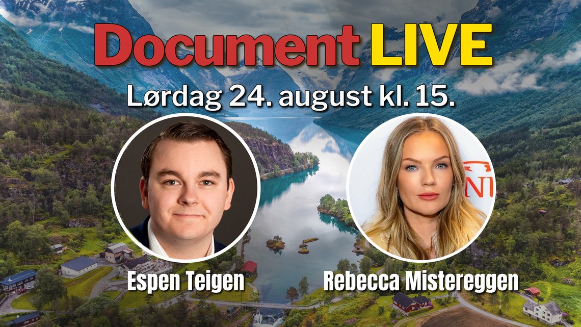 Lørdag 24. august er det ny Document Live på X, YouTube og Rumble. Følg med. Lørdag 24. august er det ny Document Live på X, YouTube og Rumble. Følg med.