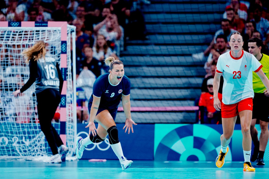 Lille, Frankrike 20240808.
Nora Mørk i semifinalen i håndball for kvinner mellom Norge og Danmark i Pierre Mauroy Stadium under OL i Paris 2024.
Foto: Stian Lysberg Solum / NTB Lille, Frankrike 20240808.
Nora Mørk i semifinalen i håndball for kvinner mellom Norge og Danmark i Pierre Mauroy Stadium under OL i Paris 2024.
Foto: Stian Lysberg Solum / NTB