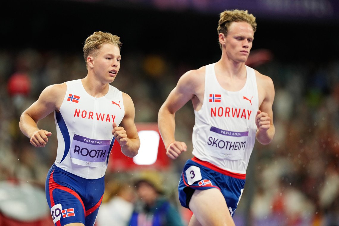 Sander Skotheim fungerte som en hare for Markus Rooth i 1500m tikamp friidrett på Stade de France under sommer OL i Paris 2024. Men Rooth virket så sterk at han trolig hadde vunnet gull uten hjelp. Foto: Beate Oma Dahle / NTB Sander Skotheim fungerte som en hare for Markus Rooth i 1500m tikamp friidrett på Stade de France under sommer OL i Paris 2024. Men Rooth virket så sterk at han trolig hadde vunnet gull uten hjelp. Foto: Beate Oma Dahle / NTB