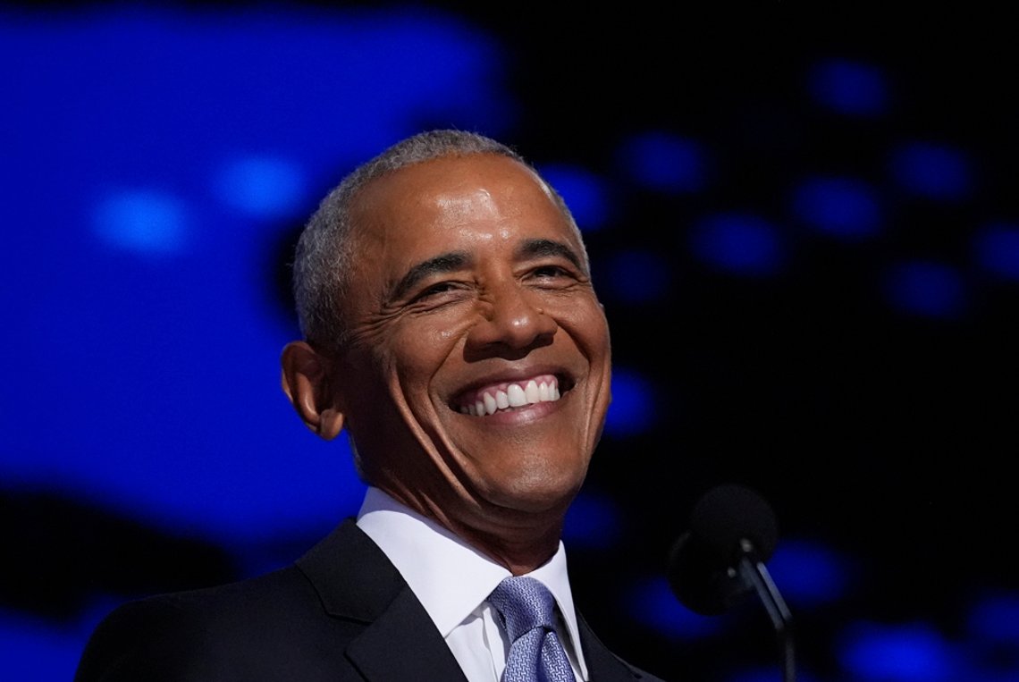 Former President Barack Obama speaks during the Democratic National Convention Tuesday, Aug. 20, 2024, in Chicago. (AP Photo/Brynn Anderson) Former President Barack Obama speaks during the Democratic National Convention Tuesday, Aug. 20, 2024, in Chicago. (AP Photo/Brynn Anderson)