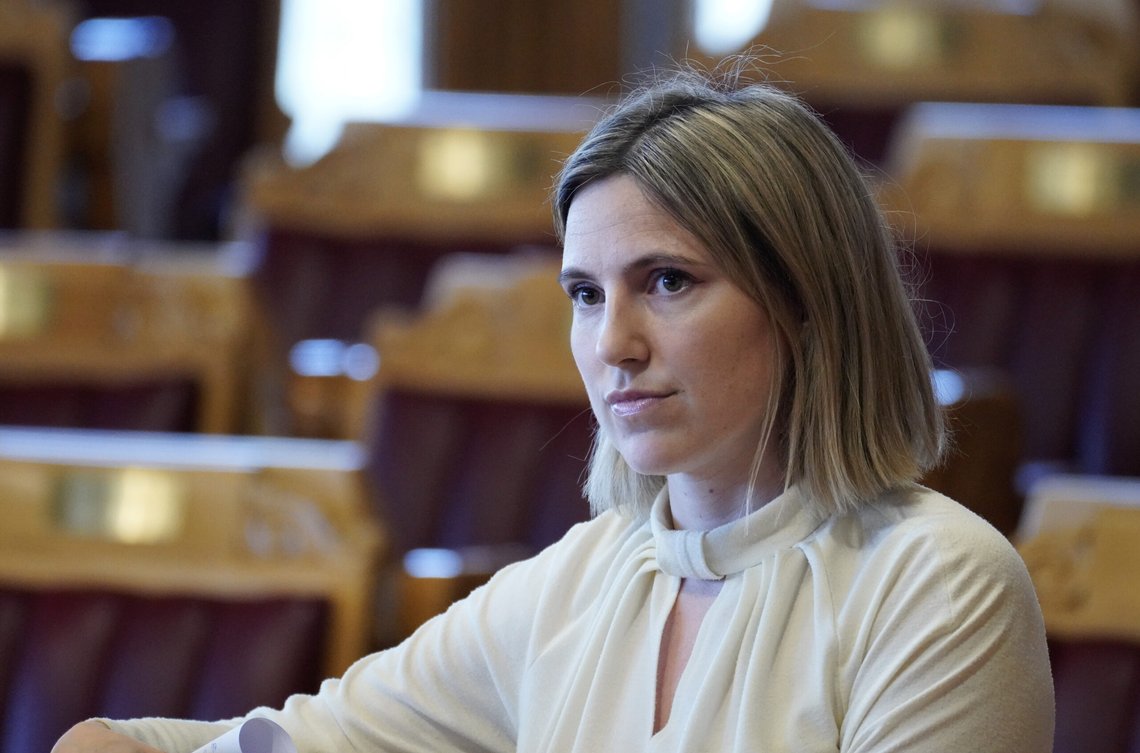 Sofie Marhaug (R) under den muntlige spørretimen i Stortinget.
Foto: Ole Berg-Rusten / NTB Sofie Marhaug (R) under den muntlige spørretimen i Stortinget.
Foto: Ole Berg-Rusten / NTB