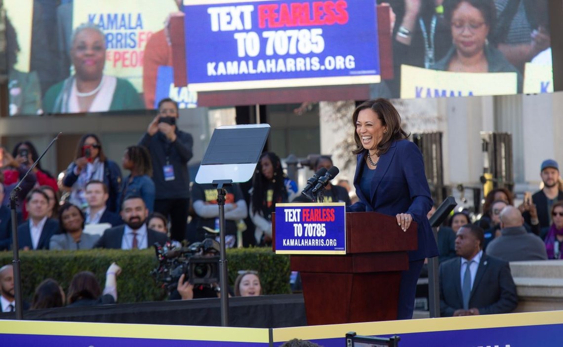 Oakland, California - 27. januar 2019 - Senator Kamala Harris kunngjorde sitt kandidatur til presidentvalget i USA i 2020 i sin hjemby Oakland. Foto: Shutterstock by Kim Wilson, USA. Oakland, California - 27. januar 2019 - Senator Kamala Harris kunngjorde sitt kandidatur til presidentvalget i USA i 2020 i sin hjemby Oakland. Foto: Shutterstock by Kim Wilson, USA.